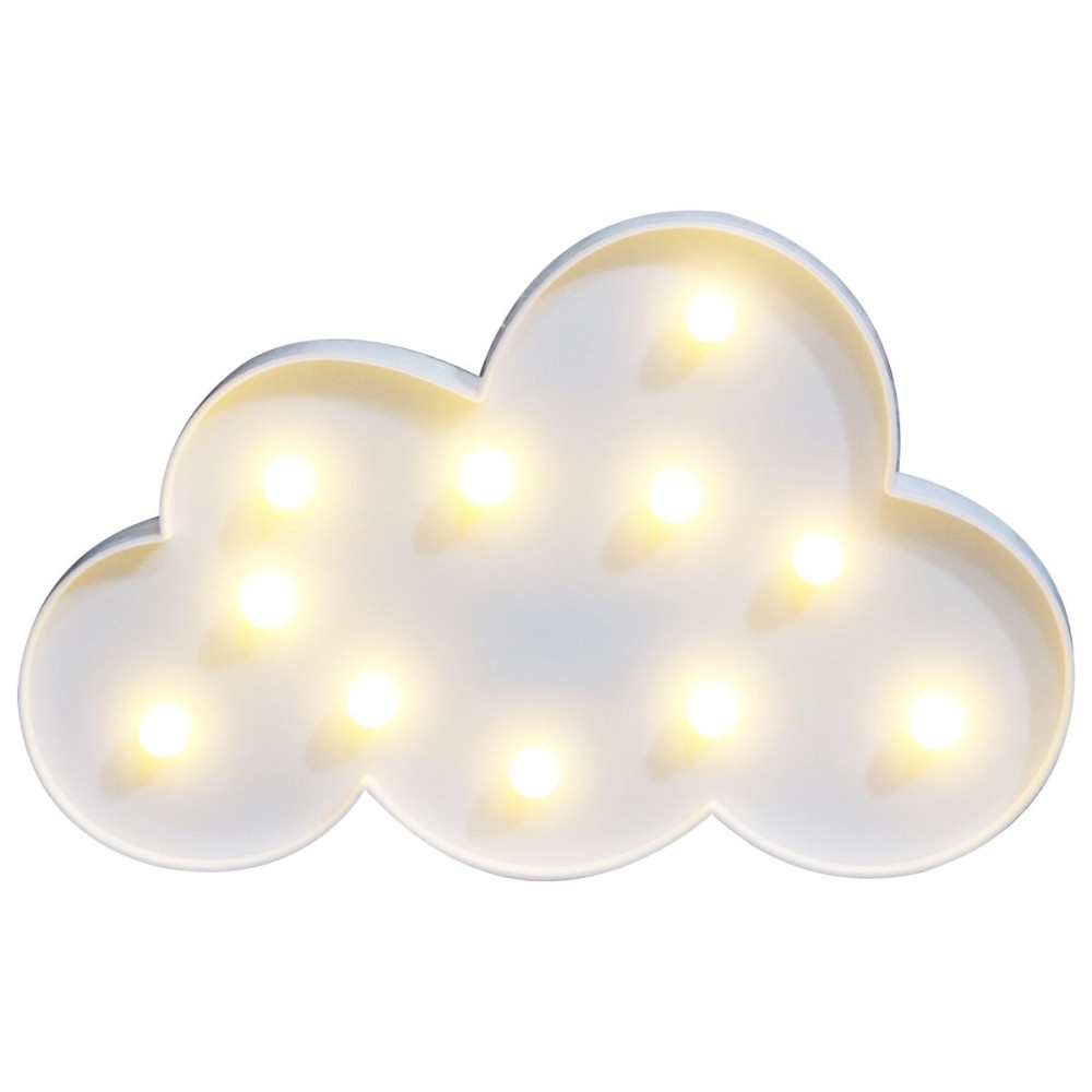 Vicila White LED Cloud Marquee Signs, Light Up Cloud Decorative Signs Hanging Hole Nursery Room Night Light for Baby Shower, Party Supply, Christmas Decor-White