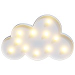 Vicila White LED Cloud Marquee Signs, Light Up Cloud Decorative Signs Hanging Hole Nursery Room Night Light for Baby Shower, Party Supply, Christmas Decor-White