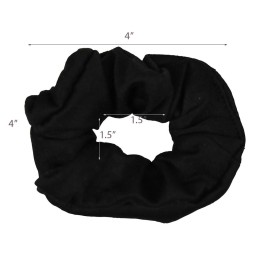 Set of 8 Neon Color Solid Scrunchies Hair Scrunchy - Pink Yellow Green Black