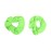 Set of 8 Neon Color Solid Scrunchies Hair Scrunchy - Pink Yellow Green Black