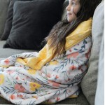 GRACED SOFT LUXURIES Softest Large 100% Cotton Muslin Quilt, 47 x 47 Reversible Printed Cotton Baby Receiving Blanket (Floral Burst)