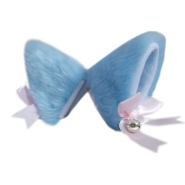 Sheicon Cat Ears with Bell Furry Neko Ears Headband Hair Clip Headwear Anime Cosplay For Halloween Costume Color Blue Sheicon Cat Ears with Bell Furry Neko Ears Headband Hair Clip Headwear Anime Cosplay For Halloween Costume Color Blue