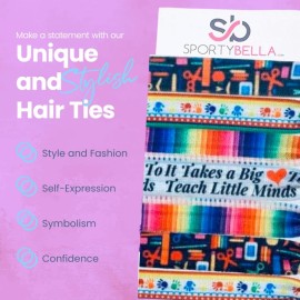 Teacher Appreciation Hair Ties - Back to School Gift - Christmas and Birthday Present for Women Teachers - Thank You Gift