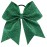Kenz Laurenz Glitter Cheer Bows Cheerleading Softball Gifts, Team Bow with Ponytail Holder Complete your Cheerleader Outfit, Strong Hair Ties Bands Elastics for Girls and Women, Green (Pack of 1)