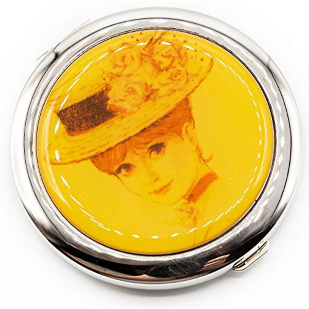 Stephanie Imports Victorian Woman Collectible Compact Mirror, Small Elegant 2 Sided Pocket Mirrors for Your Purse