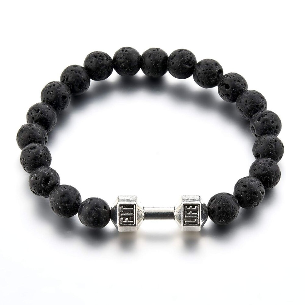 Mystiqs Lava Rock Beaded Bracelet Essential Oil Diffuser for Men,Women Aromatherapy Ideal for Anti-Stress or Anti-Anxiety (Pure Black Lava) Mystiqs Lava Rock Beaded Bracelet Essential Oil Diffuser for Men,Women Aromatherapy Ideal for Anti-Stress or Anti-Anxiety (Pure Black Lava)