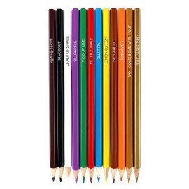 Drunk Colors Colored Pencil Set | Set of 12 Alcohol-Themed Pencils | Each Color Pencil is Foil-Stamped with Clever Alcohol References