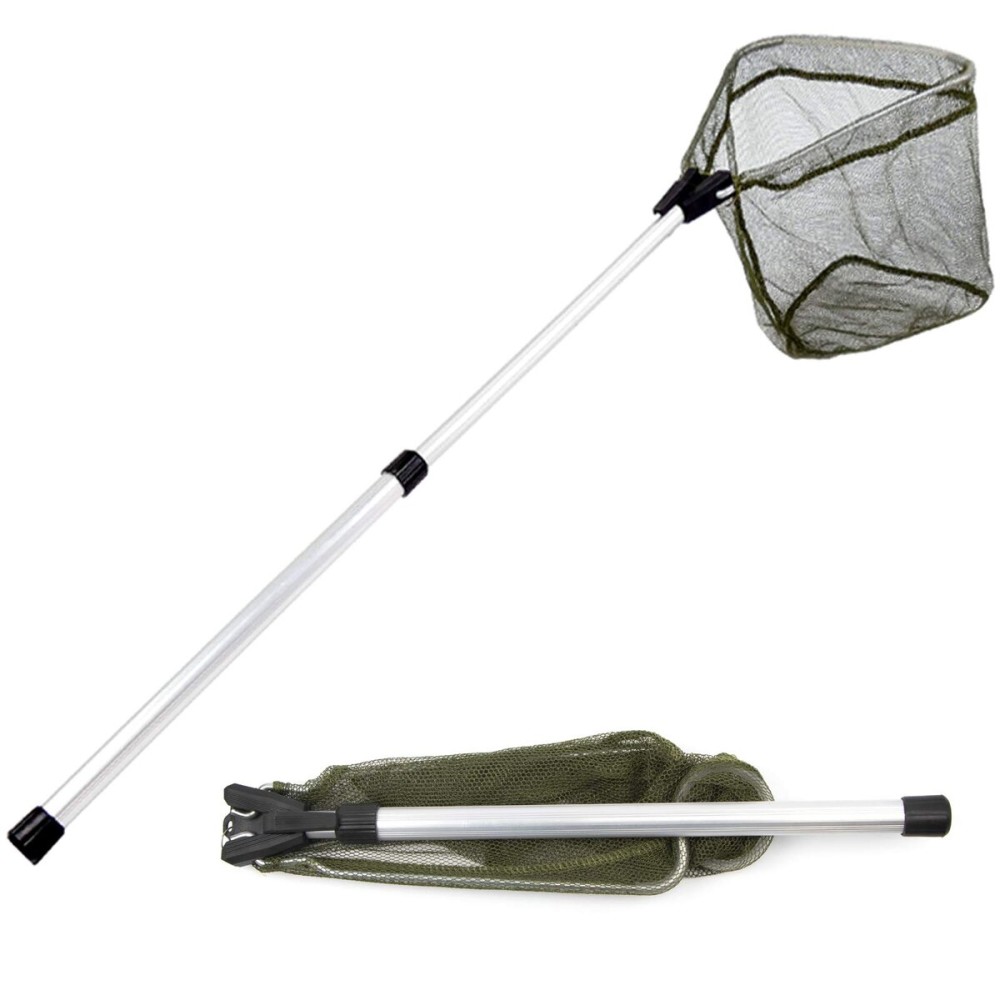 YVLEEN Kids Fishing Net for Lakes - Minnow Nets for Kids - Aluminum Collapsible Telescopic Fishing Pole Handle and Nylon Mesh Small Fishing net - Butterfly Nets for Kids Outdoor Playing