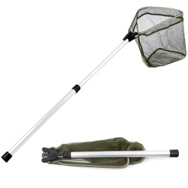YVLEEN Kids Fishing Net for Lakes - Minnow Nets for Kids - Aluminum Collapsible Telescopic Fishing Pole Handle and Nylon Mesh Small Fishing net - Butterfly Nets for Kids Outdoor Playing