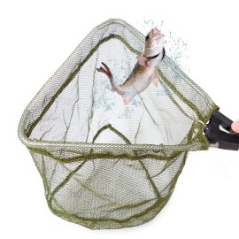 YVLEEN Kids Fishing Net for Lakes - Minnow Nets for Kids - Aluminum Collapsible Telescopic Fishing Pole Handle and Nylon Mesh Small Fishing net - Butterfly Nets for Kids Outdoor Playing