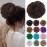 Benehair Hair Bun Hairpiece Scrunchy Updo Hair Pieces Fluffy Scrunchies Donut Hairpiece Synthetic Curly Wavy Messy Chignons With Elastic Rubber Band Medium Brown-Thicker 1pc 35g