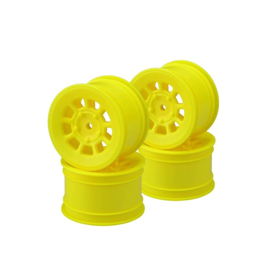 JConcepts Inc. 9 shot - B7 | B6.4 | B74.2| YZ2 | YZ4 | XB2 | XB4 | LD3 | L1R 2.2 rear wheel yellow - 4pc JCO3398Y Electric Car/Truck Option Parts