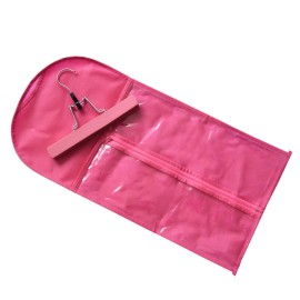 Pink Dust-proof Wig Storage Bag with Hanger - Portable Hair Extensions Bag
