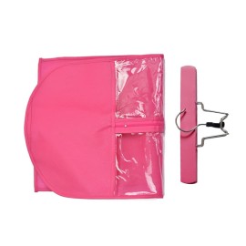 Pink Dust-proof Wig Storage Bag with Hanger - Portable Hair Extensions Bag