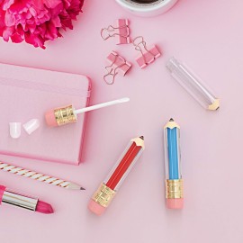 RONRONS 12 Pieces Pencil Lip Gloss Tubes, Empty Mini Pencil Shaped Lip Gloss Tubes Containers Clear Lip Balm Tube Plastic Refillable Bottle for Women Girls Gifts, 5ml RONRONS 12 Pieces Pencil Lip Gloss Tubes, Empty Mini Pencil Shaped Lip Gloss Tubes Containers Clear Lip Balm Tube Plastic Refillable Bottle for Women Girls Gifts, 5ml