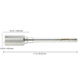 PANA Professional Pana Large Dome Top Barrel Carbide Bit 3/32 Shank Size (Fine, Silver)