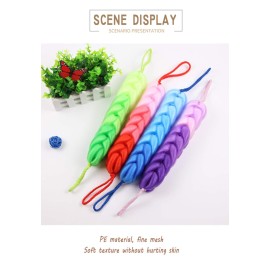 AARainbow 4 Packs Long Stretch Back Sponge with Rope Handles Back Scrubber Body Sponges for Bathing, Bath Shower Mesh Sponge Body Deep Cleaning for Men & Women (H-Gradient Color) AARainbow 4 Packs Long Stretch Back Sponge with Rope Handles Back Scrubber Body Sponges for Bathing, Bath Shower Mesh Sponge Body Deep Cleaning for Men & Women (H-Gradient Color)