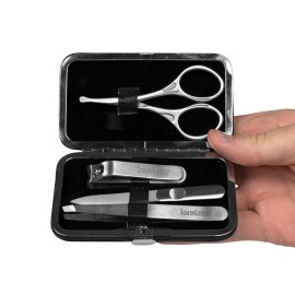Kershaw Men\'s Stainless Steel Manicure Set, 4-Piece with Case (KMCURE), Regular