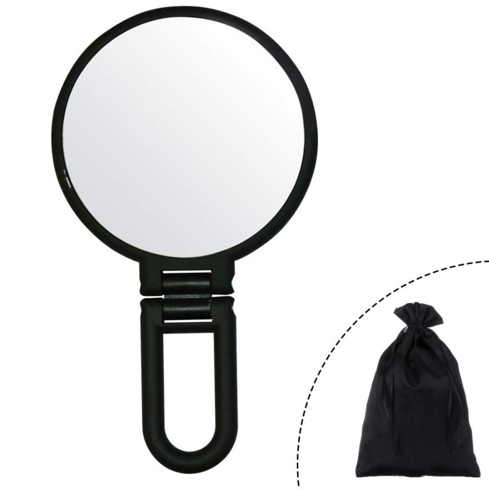 Aestivate Makeup Hand Mirror, Travel Handheld Mirror Double-Sided 360 Adjustable Cosmetic Hand Mirror Round Black Aestivate Makeup Hand Mirror, Travel Handheld Mirror Double-Sided 360 Adjustable Cosmetic Hand Mirror Round Black