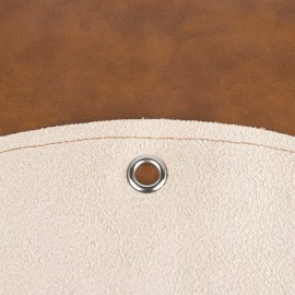 Linkidea Vegan Leather Splat Mat for Under High Chair - Floor Protector for Kids, Reusable Infant Food Splash Spill Mat, Portable Picnic Blanket Outdoor (Brown)