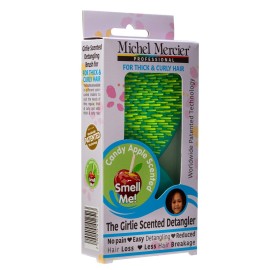 Michel Mercier The Girlie Scented Detangler Brush - Painless Kids Hair Brush for Shiny Hair - Thick and Curly Hair - Candy Apple - Purple-Pink - 1 pc Michel Mercier The Girlie Scented Detangler Brush - Painless Kids Hair Brush for Shiny Hair - Thick and Curly Hair - Candy Apple - Purple-Pink - 1 pc