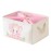 INough Pink Basket Elephant Storage Bins for Kids, Gift Box for Baby,Collapsible Storage Basket for Toys Clothes,Fabric Laundry Baskets for Baby/Kids/Nursery Room (Medium, Pink Elephant)