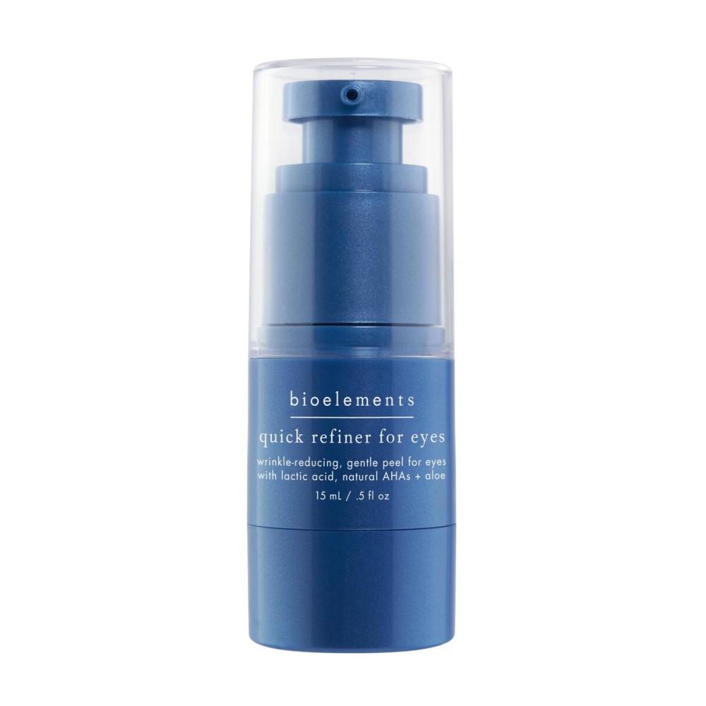 Bioelements. Quick Refiner for Eyes - 0.5 fl oz - Wrinkle-Reducing, Gentle AHA & Lactic Acid Peel for Eyes - All Skin Types - Vegan, Gluten Free - Never Tested on Animals Bioelements. Quick Refiner for Eyes - 0.5 fl oz - Wrinkle-Reducing, Gentle AHA & Lactic Acid Peel for Eyes - All Skin Types - Vegan, Gluten Free - Never Tested on Animals