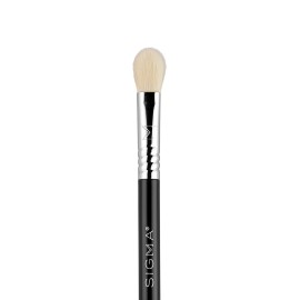 Sigma Beauty Travel Essential Trio - Makeup Brush Set for Foundation Powder Eyeshadow - 3 Tool Brushes with Brush Tin Holder - Skin Safe, Vegan Makeup Brushes for Travel - Black