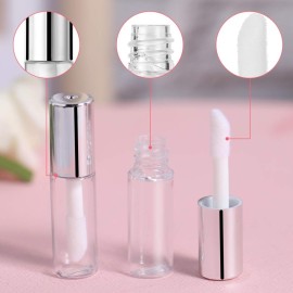lip gloss tubes tube kit,45 Pack 1.2ML empty lip gloss tubes Containers Mini Balm Reusable Containers for Lipstick SamplesTravel DIY Makeup White Red