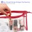 BuyAgain Clear Makeup Bag, Multi-purpose Transparent Waterproof Toiletry Bag with Zipper Travel Pouch Red