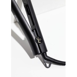 Luxe Digital Hair Straightener 1 Ceramic Flat Iron For Professional Styling.30 Minute Auto Shut-off, Dual voltage 110/240, Led Temperature Indicator, for Straighten, Curl or Wave. (BLACK)
