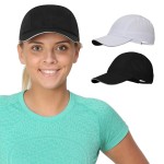 TrailHeads Women\'s Race Day Performance Running Cap, Lightweight & Quick Drying Mesh Sports Hat with Reflective Trim, Adjustable Fit - White-Black 2-pk