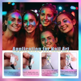 Laza 10g Stars Glitter Confetti Sparkle Shiny Holographic Micro Five-Angle Star False Nail Sequins Acrylic Paillettes for DIY Crafts Nail Art Decoration Party Face Body Make Up - Holographic Star Laza 10g Stars Glitter Confetti Sparkle Shiny Holographic Micro Five-Angle Star False Nail Sequins Acrylic Paillettes for DIY Crafts Nail Art Decoration Party Face Body Make Up - Holographic Star