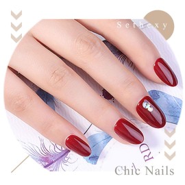 Sethexy Short Oval False Nails 500Pcs 10Sizes Full Cover Acrylic Nail Tips for Art Nail Design (Natural)