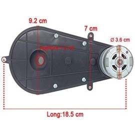 WEELYE 24V 30000RPM Gearbox with High Torque 24V DC Motor for Kids Ride on Car SUV Parts, Electric Motor with Gear Box High Speed RS550 DC Motor Match Children Ride on Toys Accessories