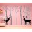 Birch Tree Deer Wall Decal Nursery Forest Removable Birch Trees Vinyl Sticker for Kids Bedroom Decor Nursery Bedroom (Grey)