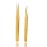 Tvoip 2 Pcs Gold Stainless Steel Tweezers for Eyelash Extensions, Straight and Curved Tip Tweezers Nippers, False Lash Application Tools