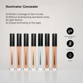 Radiant Professional Illuminator Concealer Color Corrector & Dark Spot Remover - Works with Natural Liquid Makeup Foundation & Bronzer Powder - Concealer Stick & Eye Primer - (02) Neutral