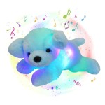 Glow Guards 15\'\' Blue Musical Dog Plush Soft Stuffed Animal Puppy with LED Night Lights Christmas Children\'s Day Birthday Gifts for Toddler Kids