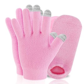 Codream Touch Screen Moisturizing Spa Gloves and Socks Set Gel Gloves and Socks Heal Eczema Cracked Dry Skin for Repair Treatment (Fuzzy Pink) Codream Touch Screen Moisturizing Spa Gloves and Socks Set Gel Gloves and Socks Heal Eczema Cracked Dry Skin for Repair Treatment (Fuzzy Pink)
