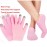 Codream Touch Screen Moisturizing Spa Gloves and Socks Set Gel Gloves and Socks Heal Eczema Cracked Dry Skin for Repair Treatment (Fuzzy Pink)