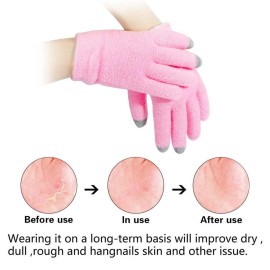 Codream Touch Screen Moisturizing Spa Gloves and Socks Set Gel Gloves and Socks Heal Eczema Cracked Dry Skin for Repair Treatment (Fuzzy Pink) Codream Touch Screen Moisturizing Spa Gloves and Socks Set Gel Gloves and Socks Heal Eczema Cracked Dry Skin for Repair Treatment (Fuzzy Pink)