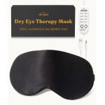 Heated Eye Mask for Dry Eye Relief - Stye Treatment, Warm Compress for Sinus, Electric Warming Patch With Moist Heat - Black
