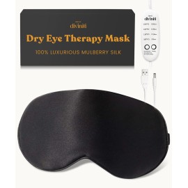Heated Eye Mask for Dry Eye Relief - Stye Treatment, Warm Compress for Sinus, Electric Warming Patch With Moist Heat - Black
