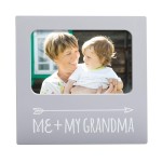 Kate & Milo Me and My Grandma Picture Frame, Mothers Day Keepsake, Grandparents Day Photo Frame, Tabletop Nursery Decor, 4x6 Photo Insert, Gray