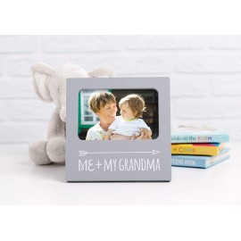 Kate & Milo Me and My Grandma Picture Frame, Mothers Day Keepsake, Grandparents Day Photo Frame, Tabletop Nursery Decor, 4x6 Photo Insert, Gray