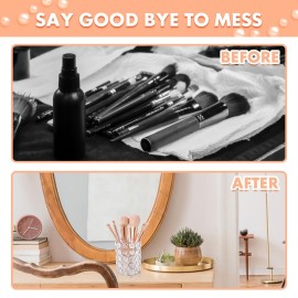 ShellKingdom Makeup Brush Holder, Clear Crystal Diamond Cosmetic Brush Storage Organizer Holder, Candle Holder for Wedding Christmas Birthdays Gifts Home Office Decor Dresser ShellKingdom Makeup Brush Holder, Clear Crystal Diamond Cosmetic Brush Storage Organizer Holder, Candle Holder for Wedding Christmas Birthdays Gifts Home Office Decor Dresser