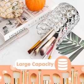 ShellKingdom Makeup Brush Holder, Clear Crystal Diamond Cosmetic Brush Storage Organizer Holder, Candle Holder for Wedding Christmas Birthdays Gifts Home Office Decor Dresser ShellKingdom Makeup Brush Holder, Clear Crystal Diamond Cosmetic Brush Storage Organizer Holder, Candle Holder for Wedding Christmas Birthdays Gifts Home Office Decor Dresser