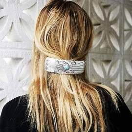 Yean Boho Turquoise Hair Clip Vintage Barrettes Minimalist Hair Pin for Women and Girls (Silver) Yean Boho Turquoise Hair Clip Vintage Barrettes Minimalist Hair Pin for Women and Girls (Silver)