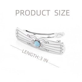 Yean Boho Turquoise Hair Clip Vintage Barrettes Minimalist Hair Pin for Women and Girls (Silver) Yean Boho Turquoise Hair Clip Vintage Barrettes Minimalist Hair Pin for Women and Girls (Silver)